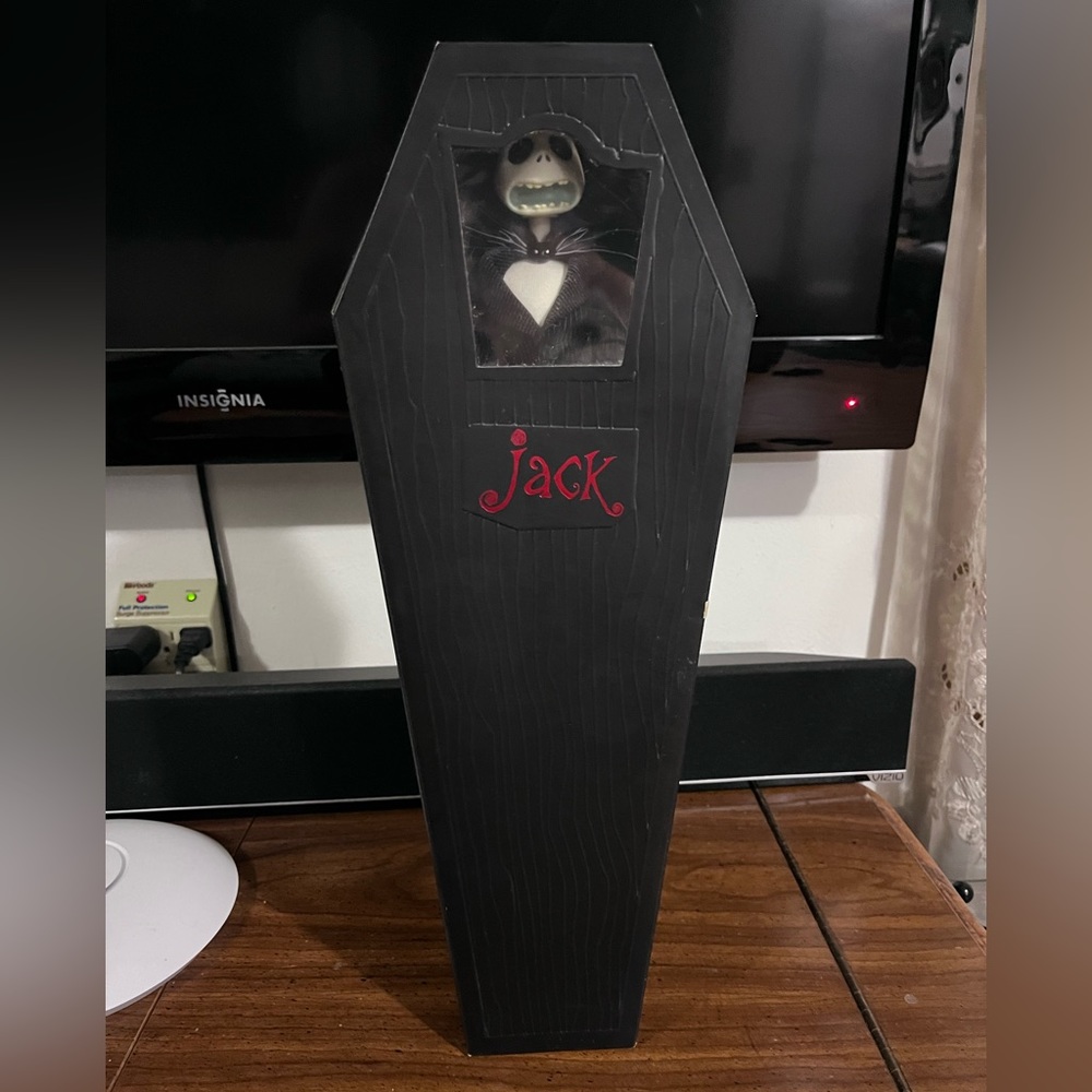 Nightmare Before Christmas Jack Skellington doll in coffin